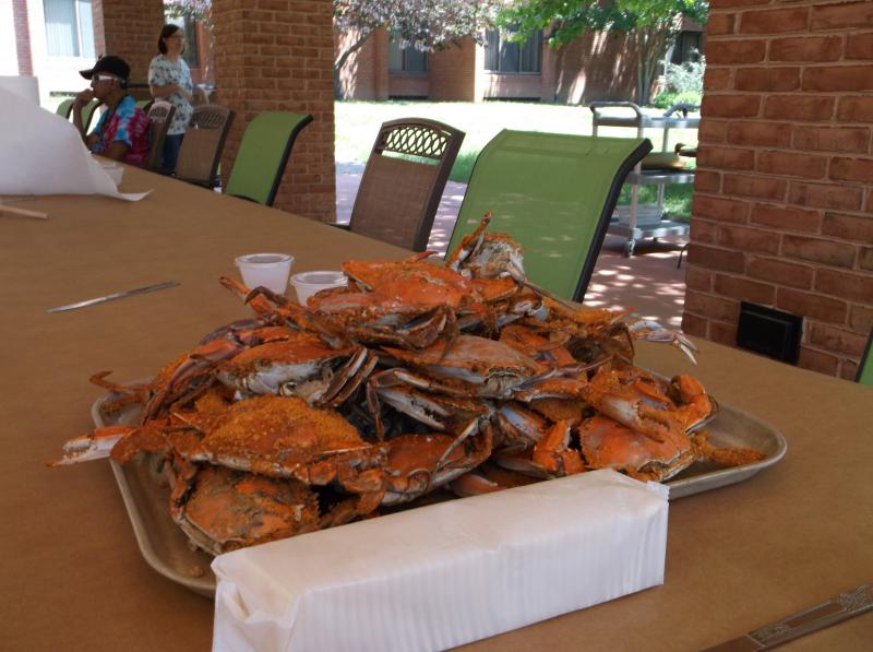 Steamed crabs